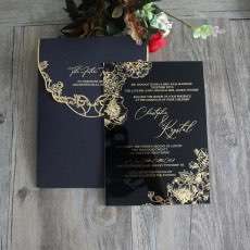 Black Acrylic Invitation Card Business Invitation Card Personalized Custom